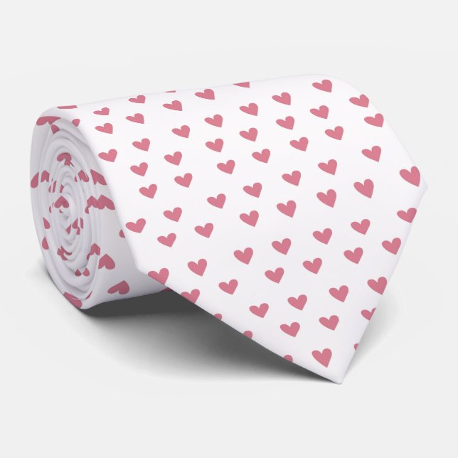 Corbata Corazones rosas (Enrollado)
