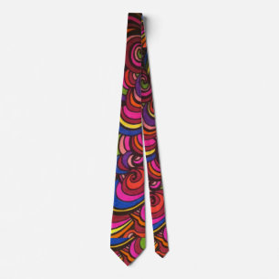 Corbata ¡Corbata colorida SALVAJE y de SWIRLY-!