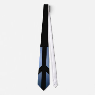 Corbata Corbata, signo de paz azul marino, ¡personaliza el