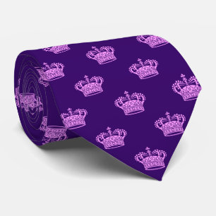 Corbata Corona 01 - Violeta clara en púrpura profunda