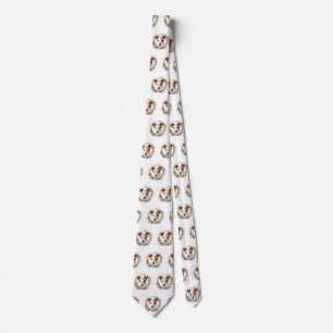 Corbata Corona de Navidad de Jack Russell Pupilo Festivo
