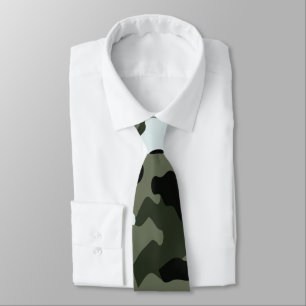 Corbata Correa de cuello verde militar