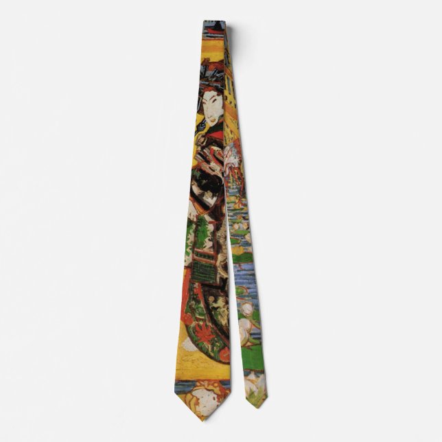 Corbata Cortesana Japonesa Oiran de Vincent van Gogh (Anverso)