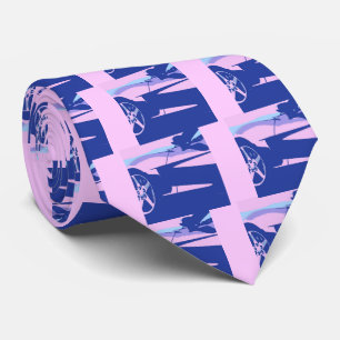 Corbata Corvette morado y rosa