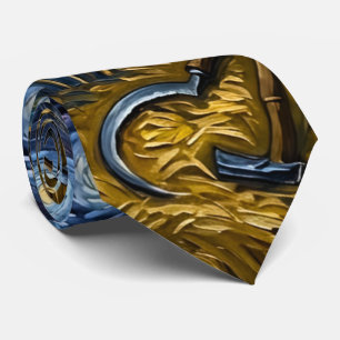 Corbata Cosecha Estelar al Estilo de Van Gogh Campo de Tri