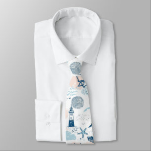 Corbata Costa Nautica Verano Azul Rosa Costero (2)