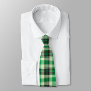 Corbata Costillar de cuero verde escocés