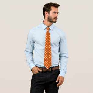 Corbata Costillas blancas en el naranja quemado