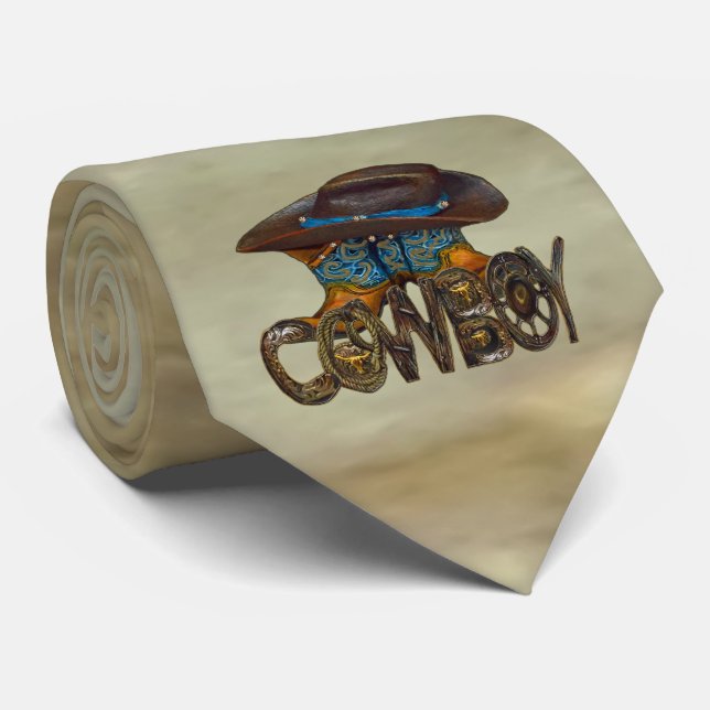 Corbata Country Wood Cowboy (Enrollado)