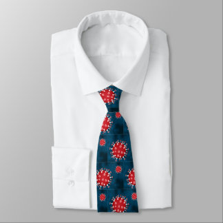 Corbata Covid 19 azul