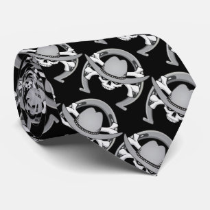 Corbata Cowboy Skull Horseshoe