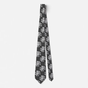Corbata Cráneo de Santa Crossbone en estilo suéter feo