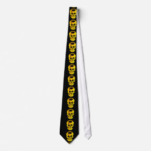 Corbata Cráneo dorado