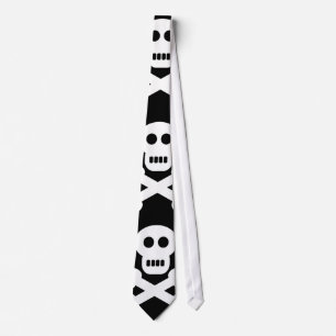 Corbata Cráneos blancos