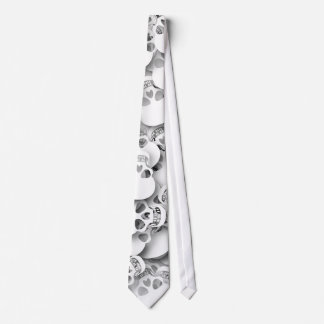 Corbata Cráneos blancos