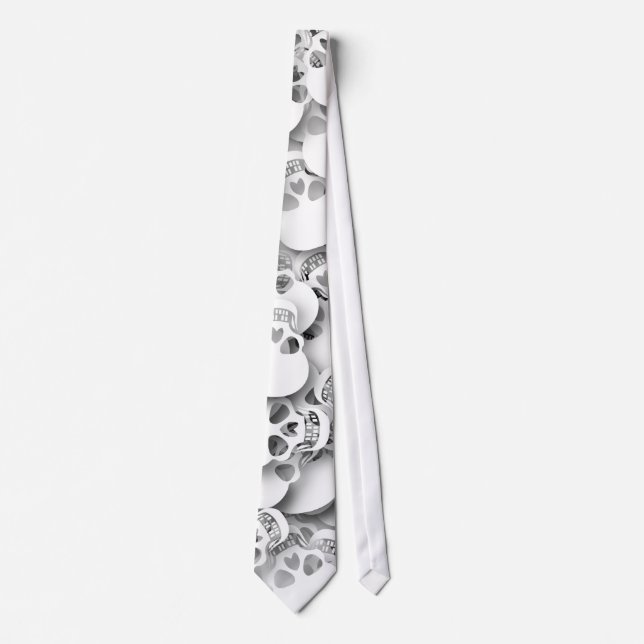 Corbata Cráneos blancos (Anverso)