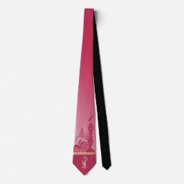 Corbata Cravate flèche faîtière kanak. Rouge framboise. 