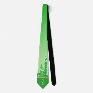 Corbata Cravate flèche faîtière kanak. Vert Jade.