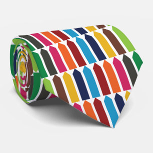 Corbata Crayones Profesora Colorido