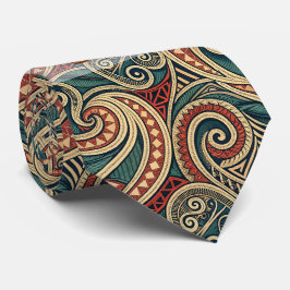 Corbata Crea tu propia tribu festiva de oro rojo teal prof