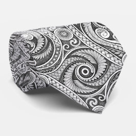 Corbata Crea Tu Propio Tribal Festivo Elegante Blanco y Ne