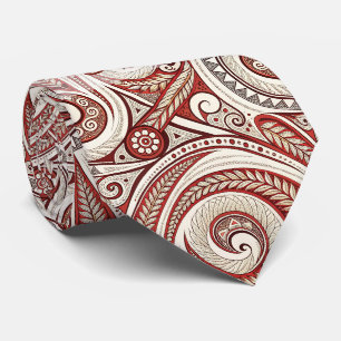 Corbata Crea Tu Propio Tribal Festivo Elegante Rojo Dorado