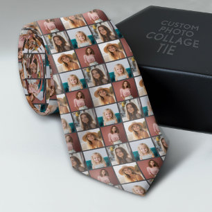Corbata Crea un patrón de collage de fotos personalizado -