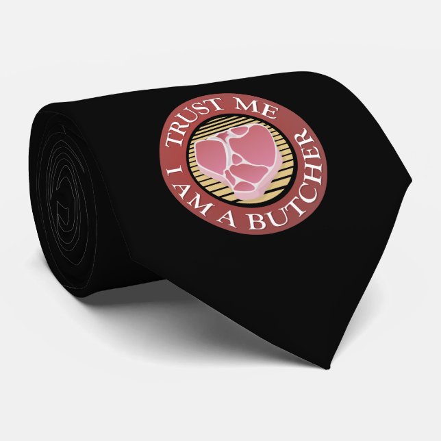 Corbata Créanme, soy un carnicero. (Enrollado)