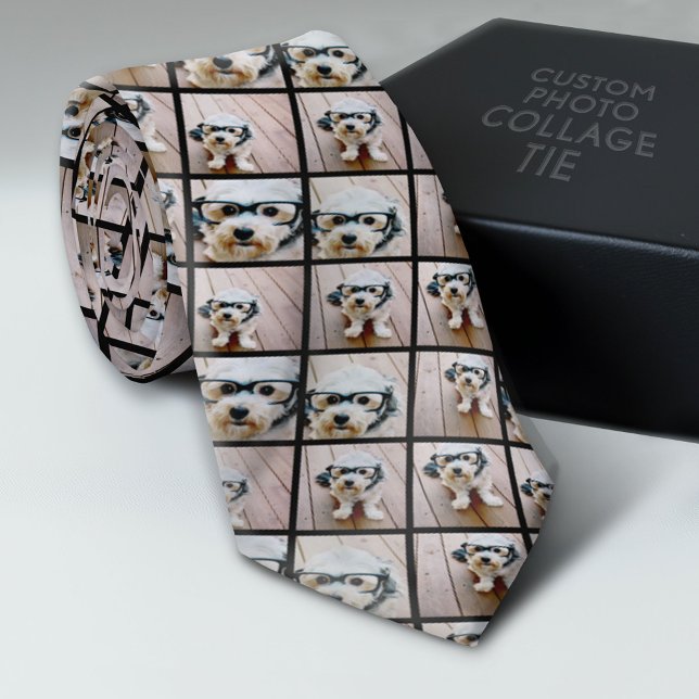 Corbata Crear un Collage de fotos Personalizado con 6 foto (Custom Photo Collage Tie - Create Your Own Look)