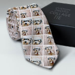 Corbata Crear un Collage de fotos Personalizado con 6 foto<br><div class="desc">Para obtener los mejores resultados,  recortar las fotos en cuadrados antes de subir. Un diseño de cuadrícula moderno con una impresión completa de sus fotos. Usa tus fotos o fotos favoritas para hacer un toque divertido para compartir con tus amigos.</div>