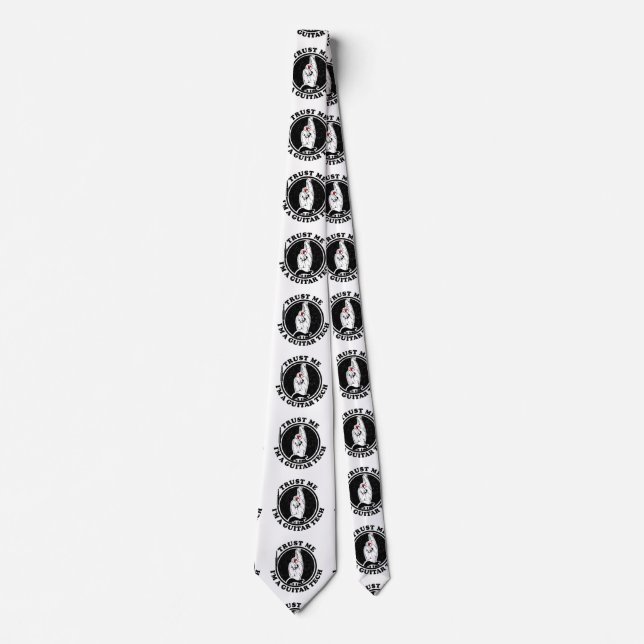 Corbata Créeme, soy un técnico de guitarra (Anverso)