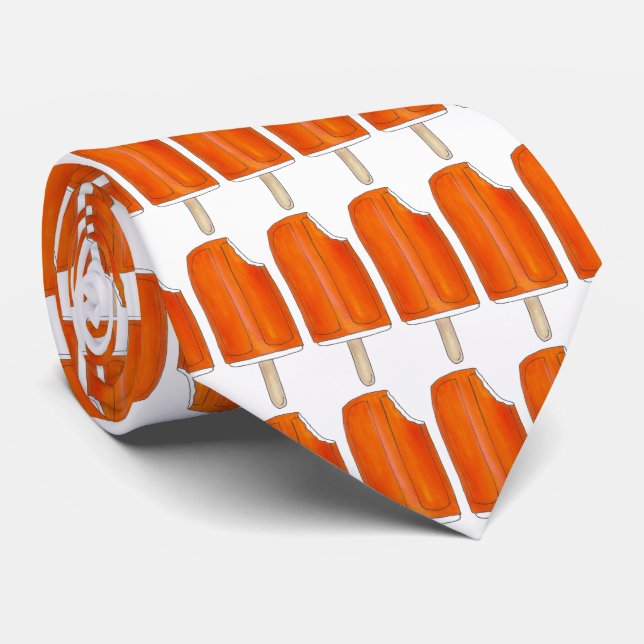 Corbata Crema de helado de crema naranja (Enrollado)