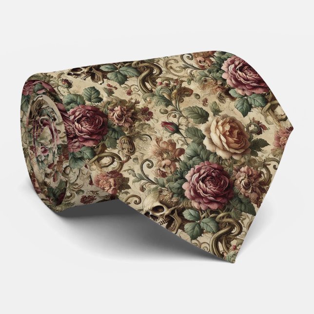 Corbata Crematorio de palisandro - Victoriano gótico (Enrollado)