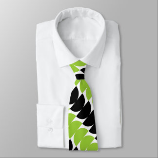 Corbata Crescentes Alternados 02a - Verde Marciano