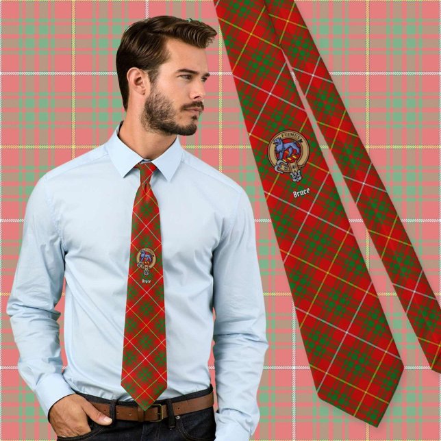 Corbata Crestá de Clan Bruce sobre tartán (Subido por el creador)