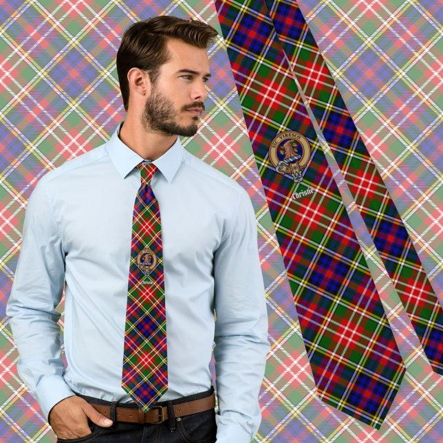 Corbata Crestón del Clan Christie sobre Tartán (Subido por el creador)