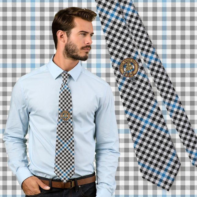Corbata Crestón del Clan Haig sobre Tartán de Cuadros (Subido por el creador)