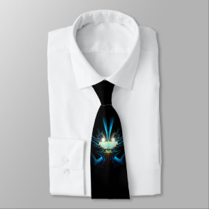 Corbata Criatura azul luminosa de los ojos