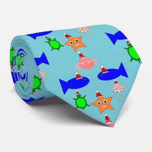 Corbata Criaturas marinas de los navidades