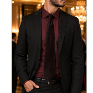 Corbata Crimson Noir Paisley Elegante Negro
