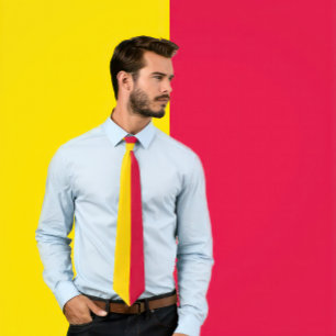 Corbata Crimson y Oro de dos colores