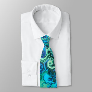 Corbata Cristal Azul Persuasión Hipnótico Poder Tira