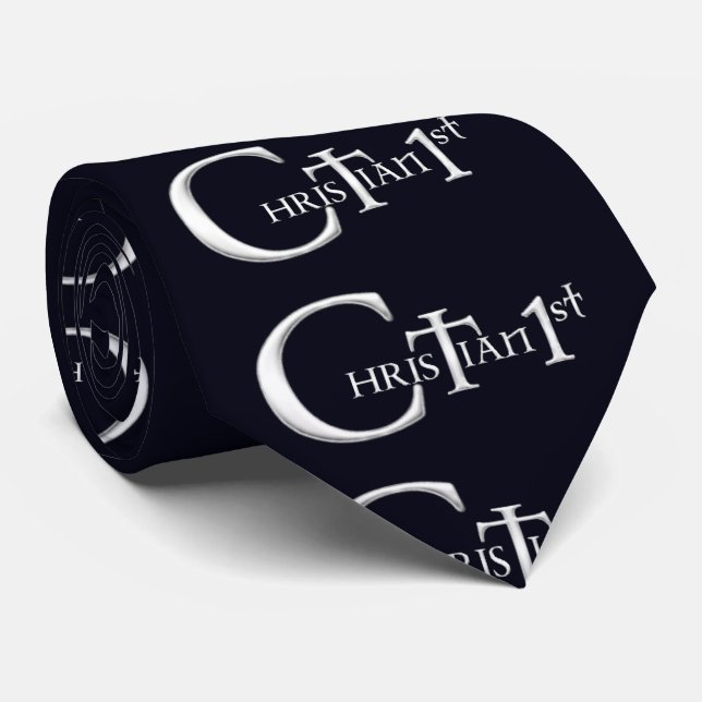 Corbata Cristiano 1.ª. Azul Marino (Enrollado)