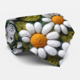 Corbata Crochet White Daisies Spring Wildflowers
