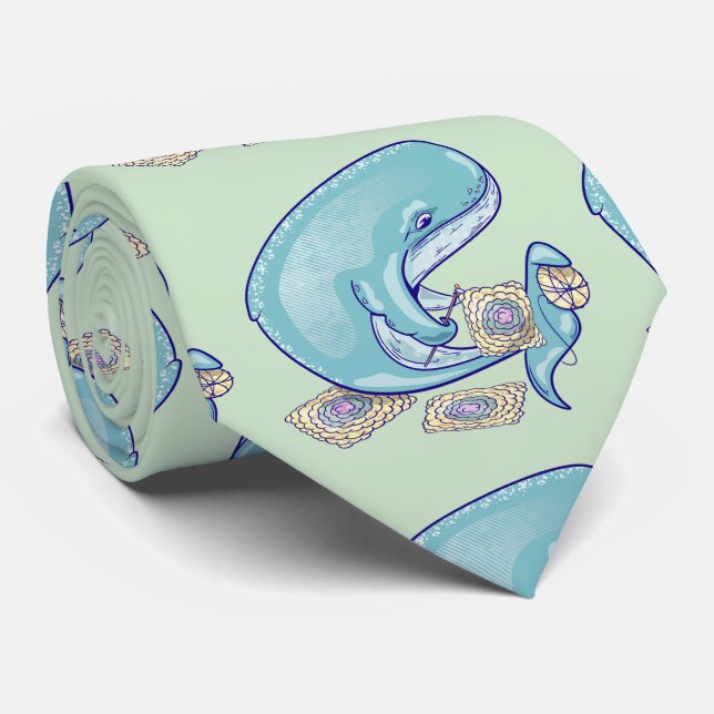 Corbata Crocheting de ballenas (Enrollado)