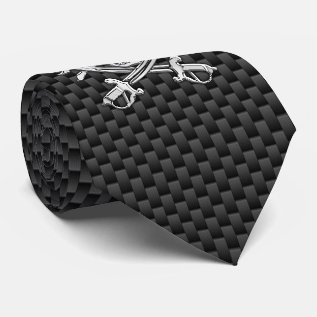 Corbata Cromo como Pirate en la impresión de estilo de fib (Enrollado)