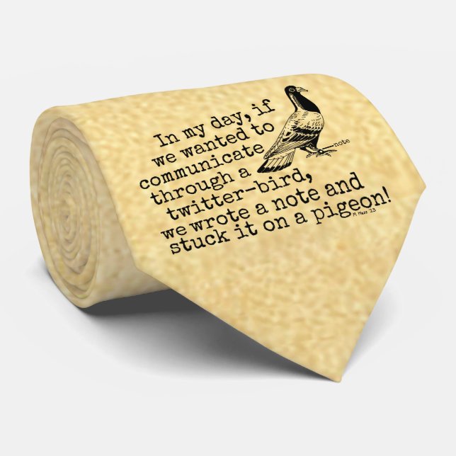 Corbata Cronología de pájaro de Twitter de la edad avanzad (Enrollado)