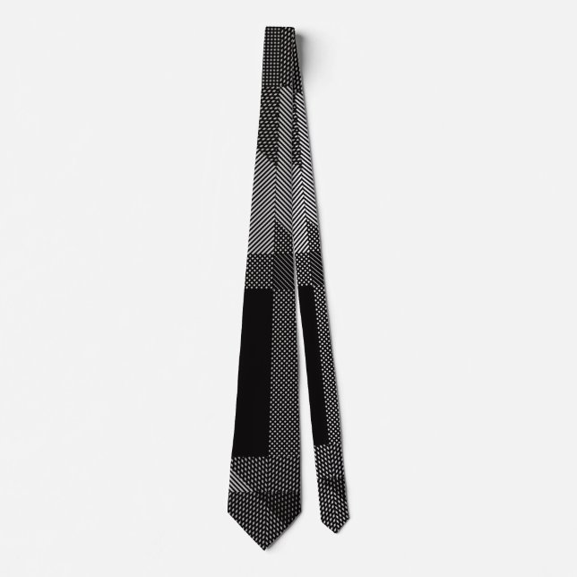 Corbata Crosshatch Op Art (Anverso)