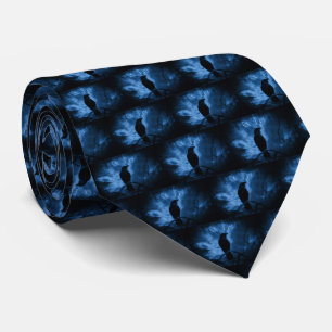 Corbata Crow negro con un patrón de estilo de Gótico oscur