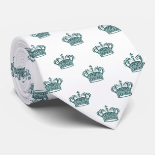 Corbata Crown 01 - Moss Green sobre el blanco
